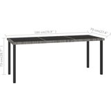  Vrtni blagovaonski stol sivi 180 x 70 x 73 cm od poliratana | shoptok.hr