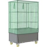  Povišena gredica s pokrovom i kotačima 80 x 50 x 182 cm | Eponuda.com