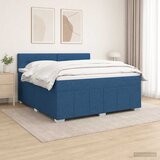  LED okvir za krevet s madracem Plava 140 x 190 cm Tkanina | shoptok.hr