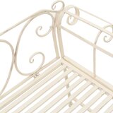  Vrtna klupa 132 cm metalna antikna bijela | Eponuda.com