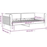  Dnevni krevet plavi 90 x 200 cm baršunasti | shoptok.hr