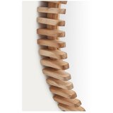 Kave Home Stensko ogledalo z lesenim okvirjem ø 80 cm Polke – | Shoptok.si