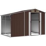  Vrtno spremište smeđe 277 x 192,5 x 179 cm od pocinčanog čelika | shoptok.hr