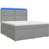  Boxspring krevet s madracem Svjetlosiva 140 x 190 cm Tkanina | shoptok.hr