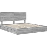  s od storage Siva Sonoma 180 x 200 cm Konstruirano drvo | shoptok.hr