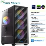 PCPLUS gaming namizni računalnik Storm Ultra 5 225F Intel Core Ultra 5/16GB/SSD 1TB/RTX 5060 8GB/Win 11 Home 148344 | Shoptok.si