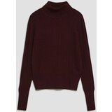 Marisse Thin Turtleneck Sweater, Chestnut | shoptok.hr