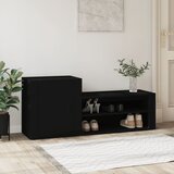 vidaXL Omarica za čevlje črna 130x35x54 cm inženirski les Cene