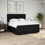 Krevet s oprugama i madracem crni 180x200 cm od tkanine | shoptok.hr