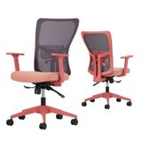 Hanah home Set 2 kancelarijske stolice Lumbar 108 Salmon | ePonuda.com