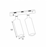 Magnetic REFLEKTOR LED08-20(10*2)3000K 24 48 DC CRNI NEW | ePonuda.com