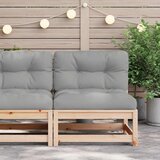  Vrtna sofa bez naslona za ruke s jastucima masivna borovina Smeđa | shoptok.hr