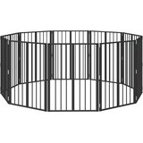  Pasja vrata 10 pcs Črna 60 x 80 cm Cinkana jeklena, (5000232683) | Shoptok.si