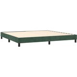  Box spring postelja z vzmetnico temno zelena 200x200 cm žamet | Shoptok.si