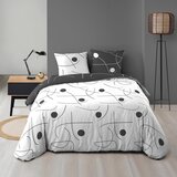 Douceur d intérieur Bela/temno siva 3-delna posteljnina za zakonsko posteljo/podaljšana iz mikrovlaken 240x220 cm Sonate – | Shoptok.si