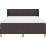  Krevet s opruga kutije Tamno smeđa 160 x 200 cm Tkanina | shoptok.hr