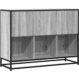 vidaXL Komoda siva sonoma 100x35x76 cm inženirski les | Shoptok.si