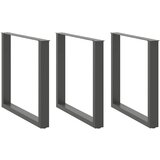 vidaXL noge kavne mizice u-oblika 3 kosa antracit 90x(72-73)cm jeklo Cene