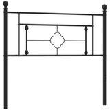  Kovinsko posteljno vzglavje črno 107 cm, (20978840) | Shoptok.si