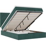 vidaXL Ottoman krevet s madracima tamnozeleni 140x190 cm baršun - Tamnozelena 140 x 190 cm Dizajn s gumbima | shoptok.hr