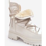 Boto Women's White Snow Boots with Decorative Lacing Rilana | ePonuda.com