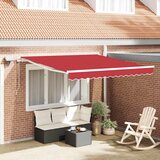  Skrovita tenda Crvena 300 x 250 cm Tkanina i čelik | Eponuda.ba