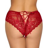 Cottelli Panty Crotchless with Floral Lace 2310970 Red S Cene