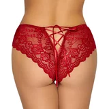 Cottelli Panty Crotchless with Floral Lace 2310970 Red S