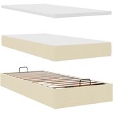 Otomanski krevet s madracem krem 100x200 cm tkanine | shoptok.hr