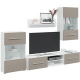 vidaXL TV jedinice od 5 dijelova s LED rasvjetom Kameno sivo | shoptok.hr