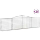  Obokane gabion košare 25kosa 400x30x100/120 cm pocinkano železo, (21000189) | Shoptok.si