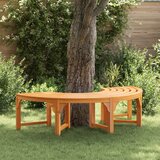 vidaXL Klop za Drevesa Naravni Les Trd Tikov Les 160 x 80 x 45 cm | Shoptok.si