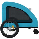 Prikolica za bicikl za ljubimce plava od tkanine i željeza | shoptok.hr