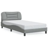 Furnova Posteljni okvir z LED brez vzmetnice svetlo siv 100x200cm blago, (21938129) | Shoptok.si