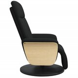  Naslonjač od tkanine s osloncem za noge crni | shoptok.hr