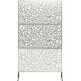  Zaslon za privatnost 100 x 50 x 180 cm Nehrđajući čelik Srebrna - Nehrđajući čelik Uzorak kamenčića | shoptok.hr