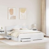  Okvir za krevet Bijelo 200 x 200 cm Konstruirano drvo | shoptok.hr