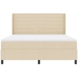  LED Box Spring Krevet s madracem Krema 180 x 200 cm tkanina | shoptok.hr