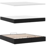  Otomanski okvir kreveta s madracima crni 200x200cm umjetna koža | shoptok.hr