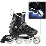 Nils Extreme 4 u 1 role i klizaljke s LED rasvjetom crne veličina M 35–38 | shoptok.hr