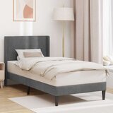  Okvir za krevet s uzglavljem Tamnosiva 90 x 190 cm Baršun | shoptok.hr