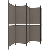 Sobna pregrada s 5 panela antracit 250 x 180 cm od tkanine | shoptok.hr