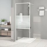 vidaXL Pregrada za tuš bijela 80 x 195 cm s prozirnim staklom ESG Cijene