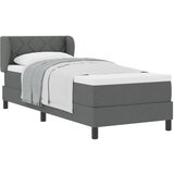 vidaXL Postelja s vzmetnico Temno siva 80x200 cm Tkanina Cene