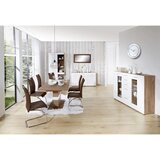 Mömax Visoka Komoda Avensis, Bela, Barva Hrasta | Shoptok.si