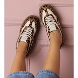 Gemre Camel Leopard Print Sneakers on Thick Soles | Shoptok.si