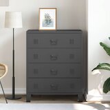  Ladičar od metala u industrijskom stilu 78 x 40 x 93 cm crni | shoptok.hr
