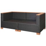  Sofa od poliratana crna | shoptok.hr