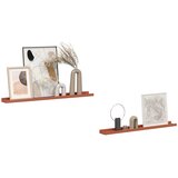 Polica na zidu 2 pcs Crvena 80 x 9 x 3 cm Konstruirano drvo | shoptok.hr