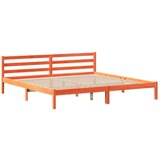 vidaXL Knjižna postelja brez vzmetnice vošč. rjava 200x200cm trden les | Shoptok.si